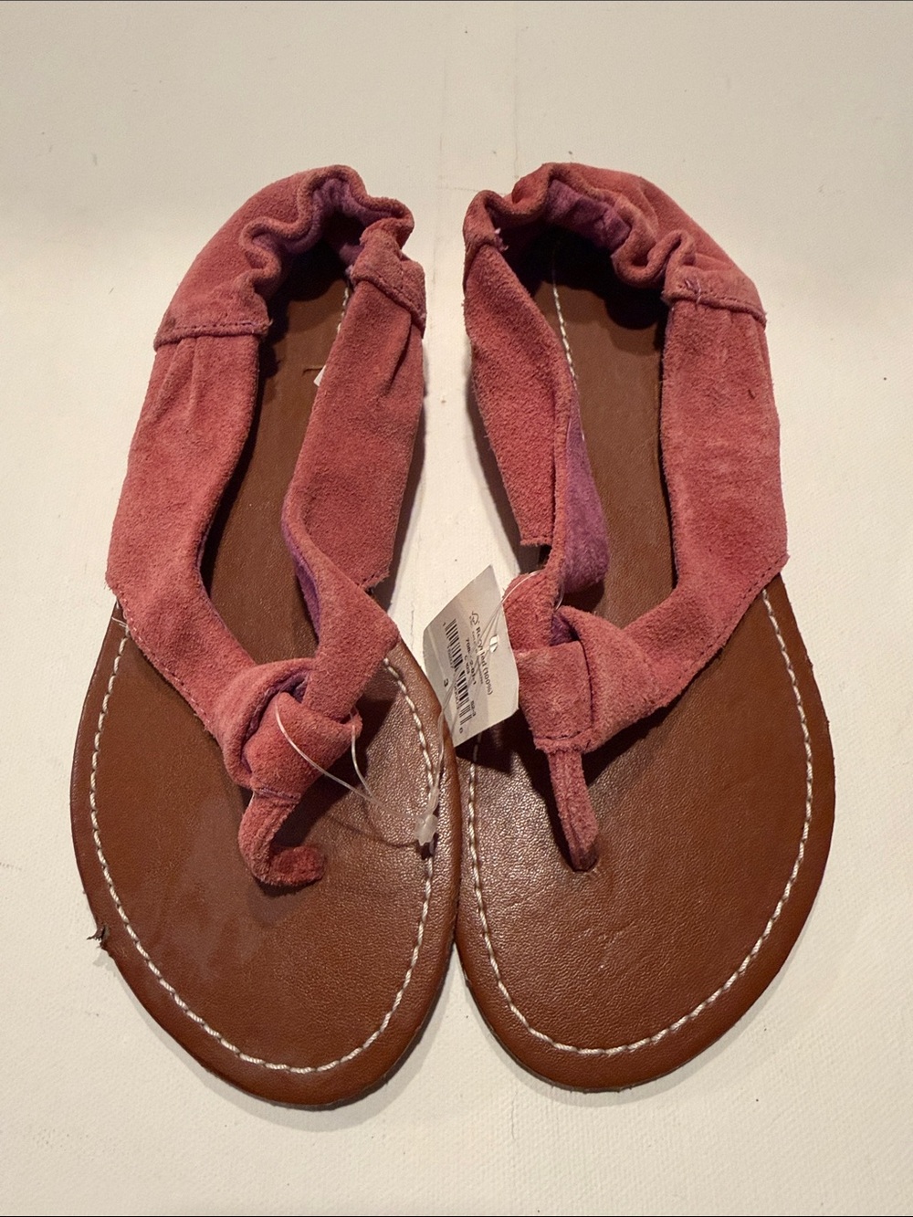 GAP Girls Mauve Pink Suede Knot Toe Sandals